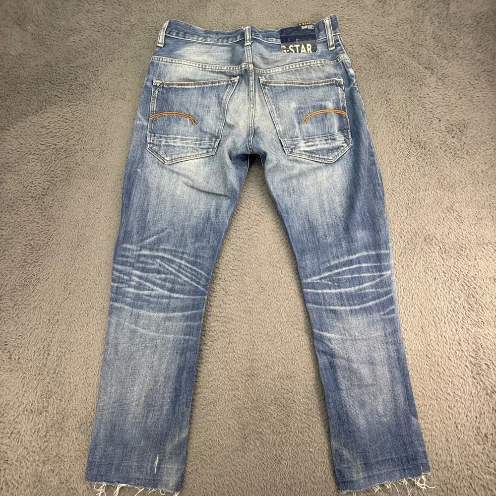 G-Star Raw Yield Loose Jeans Mens 31x30‎ Blue Distressed Button Fly Denim